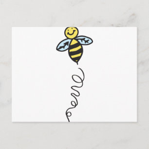 Carte Postale Abeille jaune
