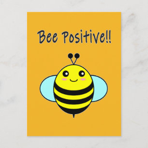 Carte Postale Abeille positive ! !