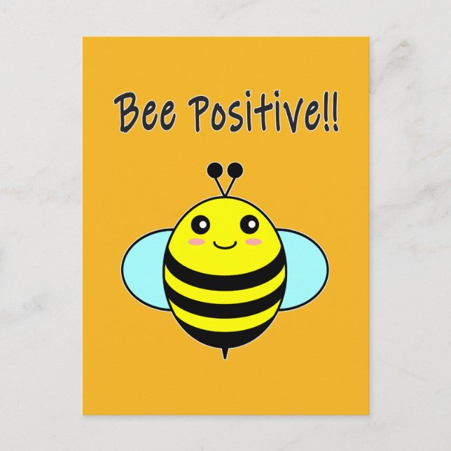 Carte Postale Abeille positive ! ! (Devant)