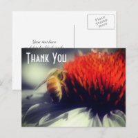 Abeille Sur Fleur Couleur Partielle Merci