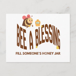 Carte Postale Abeille une bénédiction