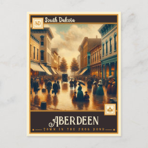 Carte Postale Aberdeen, Dakota du Sud VINTAGE