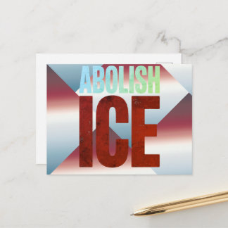 Carte Postale Abolish ICE Minimalist Protest Typography Design