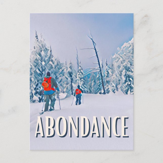 Carte Postale Abondance Station de ski (Devant)