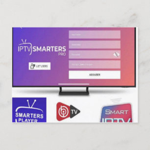 Carte Postale Abonnement IPTV pour 12 mois