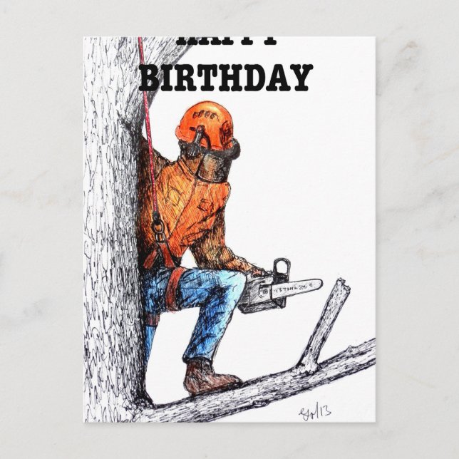 Carte Postale Aboriste Arbre chirurgien Anniversaire cadeau prés (Devant)