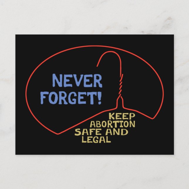 Carte Postale Abortion Safe & Legal (Devant)