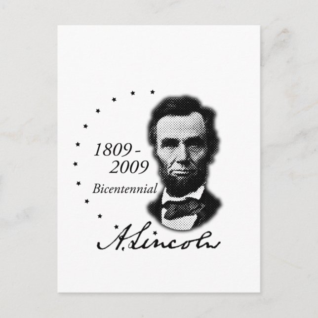 Carte Postale Abraham (Abe) Lincoln Bicentennial (Devant)