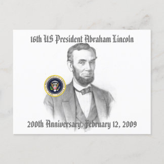 Carte Postale Abraham Lincoln 200e anniversaire Commémoration