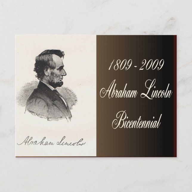 Carte Postale Abraham Lincoln Bicentennial (Devant)