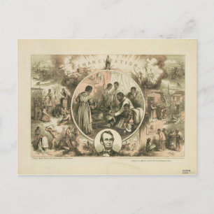 Carte Postale Abraham Lincoln Émancipation Proclamation Collage