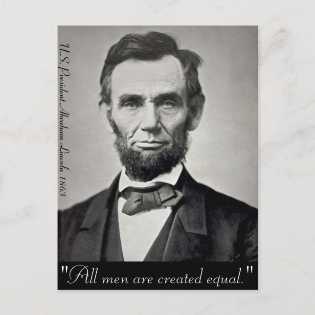 Carte Postale Abraham Lincoln Gettysburg Portrait (Devant)