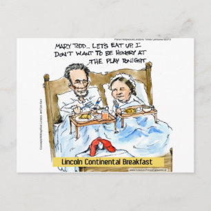 Carte Postale Abraham Lincoln & Mary Todd Petit Déjeuner En Cham