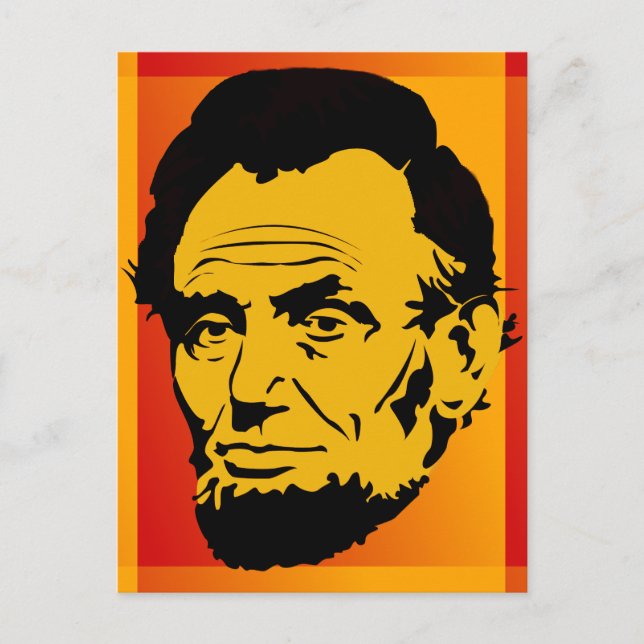 Carte postale Abraham Lincoln Retro Pop Art (Devant)