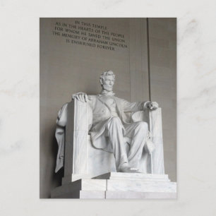 Carte Postale Abraham Lincoln Statue Lincoln Memorial Washington
