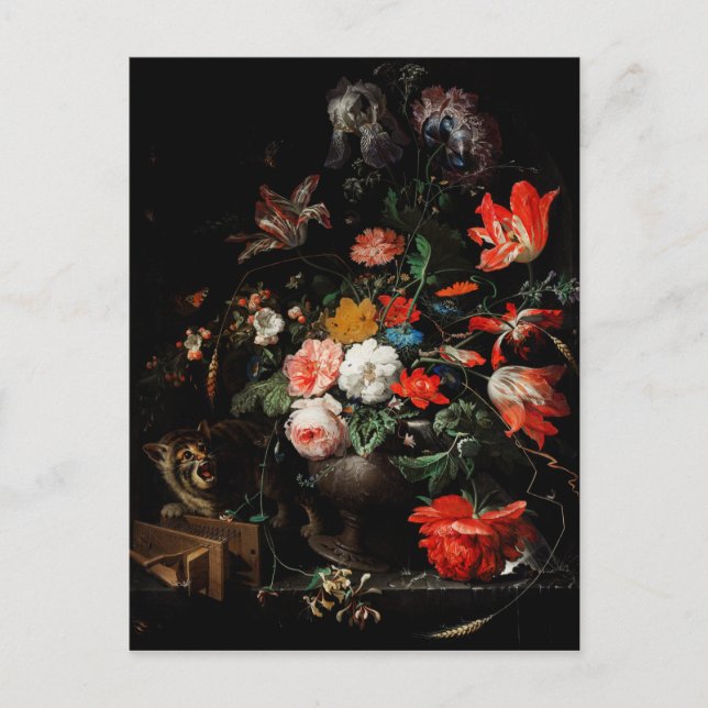 Carte Postale Abraham Mignon Le Bouquet Renversé. Floral (Devant)