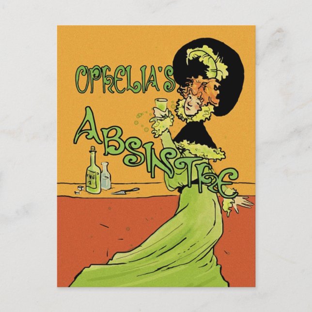 Carte Postale Absinthe 1890s Style (Devant)