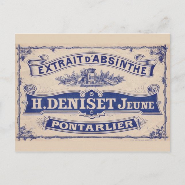 Carte postale Absinthe Deniset (Devant)