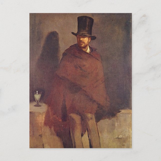 Carte Postale Absinthe Drinker - Edouard Manet (Devant)