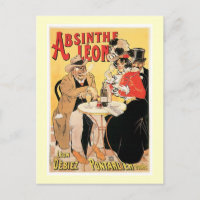 Absinthe Leon Vin Vintage Boire Ad Art