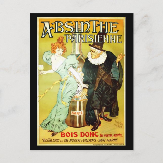 Carte Postale Absinthe parisienne (Devant)