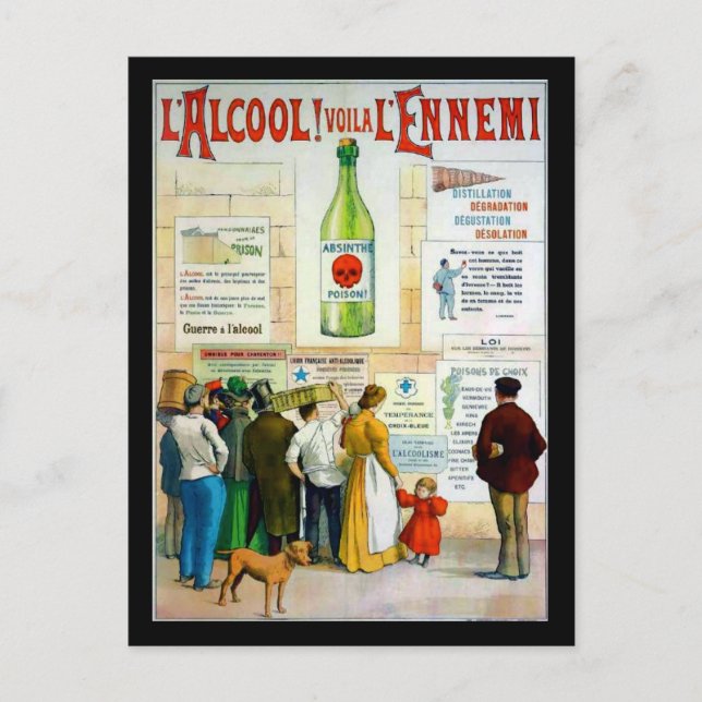 Carte Postale Absinthe Poison (Devant)