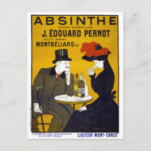 Carte Postale Absinthe Poster vintage restauré