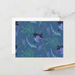 Carte Postale Abstract Design bleu joyeux