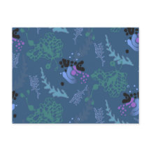 Carte Postale Abstract Design bleu joyeux