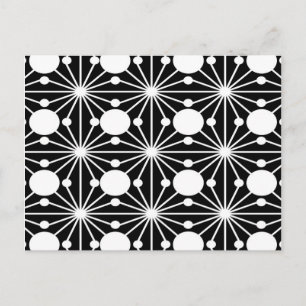 Carte Postale Abstract geometric pattern - black and white.