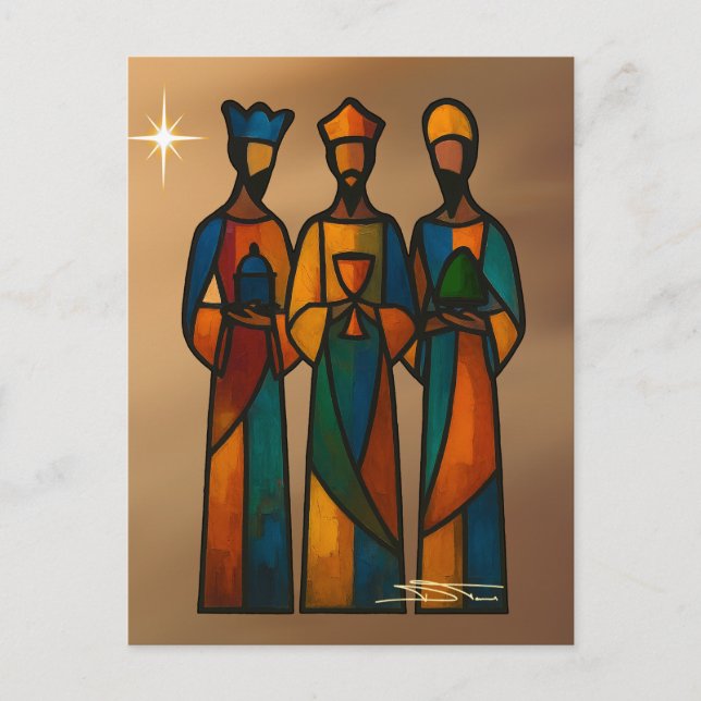 Carte Postale Abstract Three Wise Men (Devant)