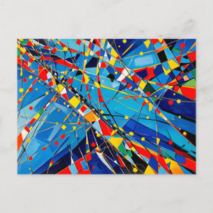 Carte Postale Abstraction d'orbite de couleur géométrique