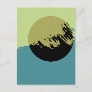 Carte Postale Abstrait Art moderne Cercle foncé