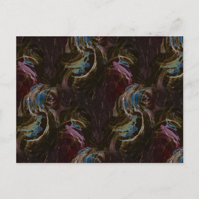 Carte Postale Abstrait atomique noir rétro (Devant)