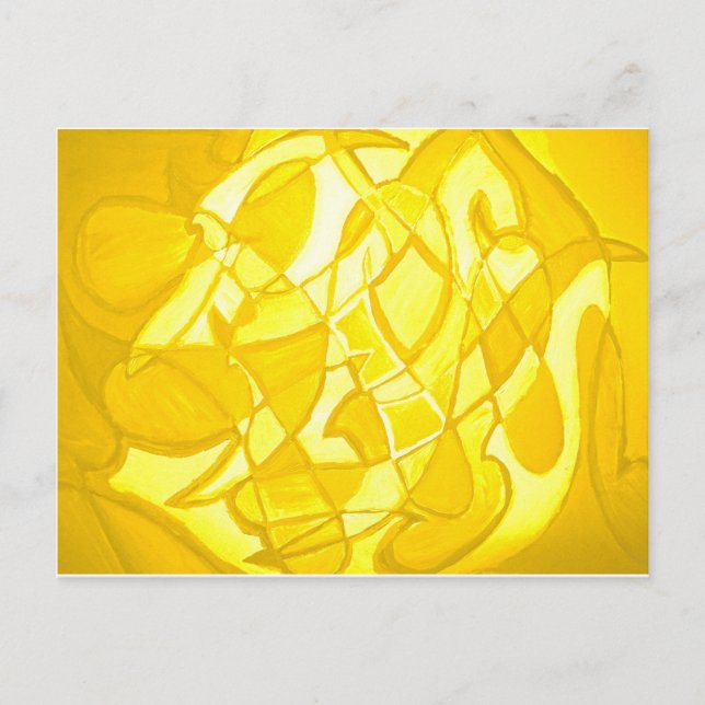 Carte Postale Abstrait citron jaune (Devant)