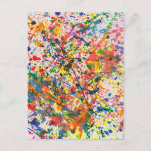 Carte Postale Abstrait - Crayon - Mardi Gras