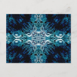 Carte Postale Abstrait en bleu et Turquoise. Des bords doux.