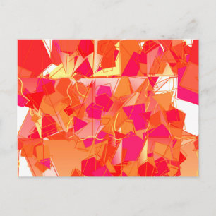 Carte Postale Abstrait orange et rose chaud