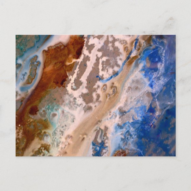 Carte Postale Abstrait plage de sable motif motif en mousse d'ea (Devant)