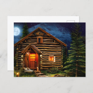 Carte Postale Abstrait Wilderness Little Cabine