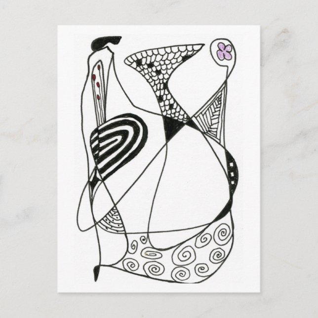 Carte postale Abstraite "Dancing Hen" (Devant)