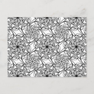 Carte postale Abstraite de coloriage pour adultes 