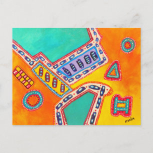 Carte postale abstraite de rêves animaux