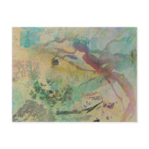 Carte postale abstraite peinture art acrylique car