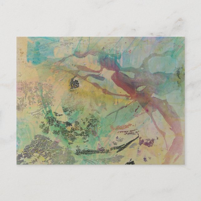 Carte postale abstraite peinture art acrylique car (Devant)