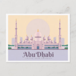 Carte Postale Abu Dhabi UAE Pastel Travel