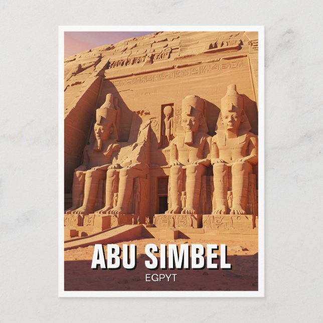 Carte Postale Abu Simbel Egypt Travel (Devant)