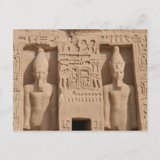 Carte Postale abu simbel hiéroglyphes