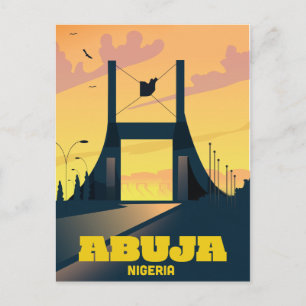 Carte Postale Abuja Nigeria City Gate Affiche de voyage vintage