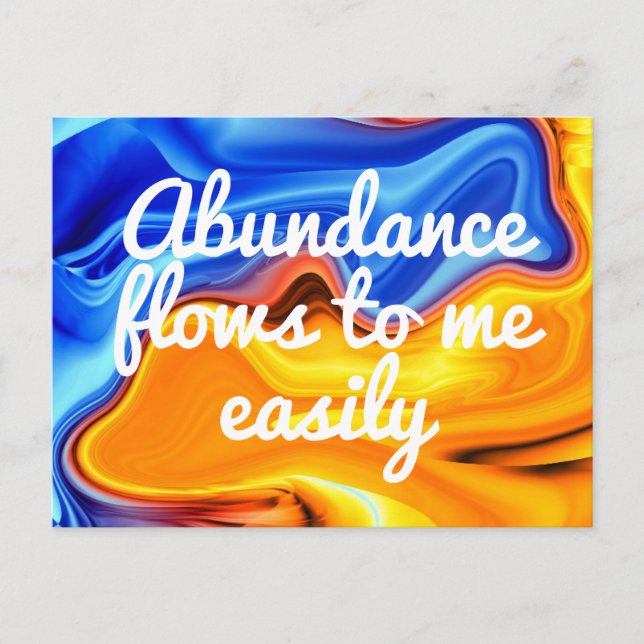 Carte Postale Abundance flux vers moi Droit facile de l'attracti (Devant)